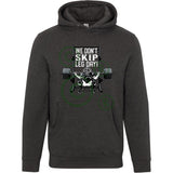 We Don't Skip Leg Day - Unisex Premium Hoodie - Charcoal Heather