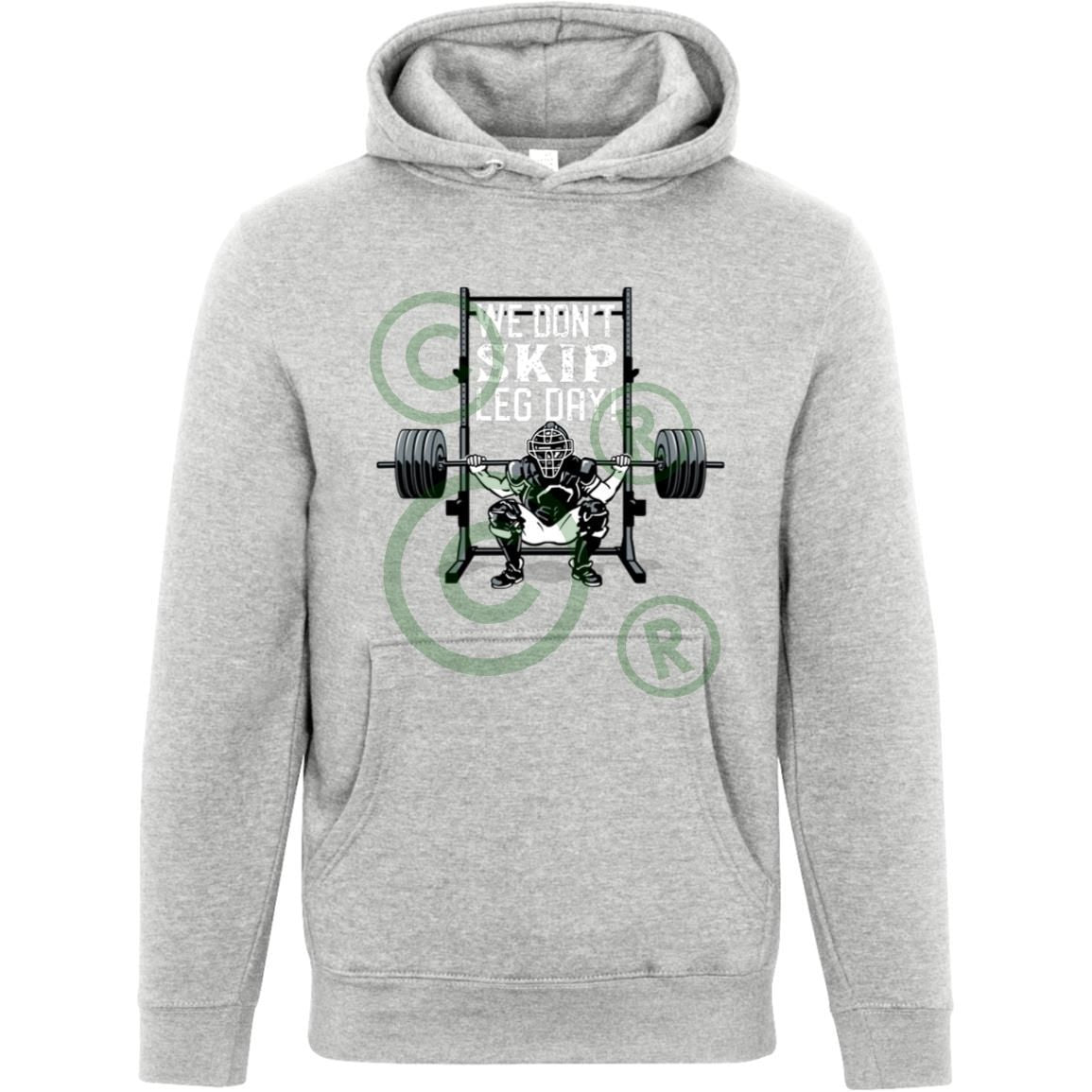 We Don't Skip Leg Day - Unisex Premium Hoodie - Grey