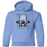 We Don't Skip Leg Day - Youth Pullover Hoodie - Carolina Blue