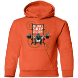 We Don't Skip Leg Day - Youth Pullover Hoodie - Orange