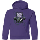 We Don't Skip Leg Day - Youth Pullover Hoodie - Purple