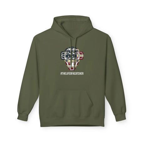 flag catching mask hoodie