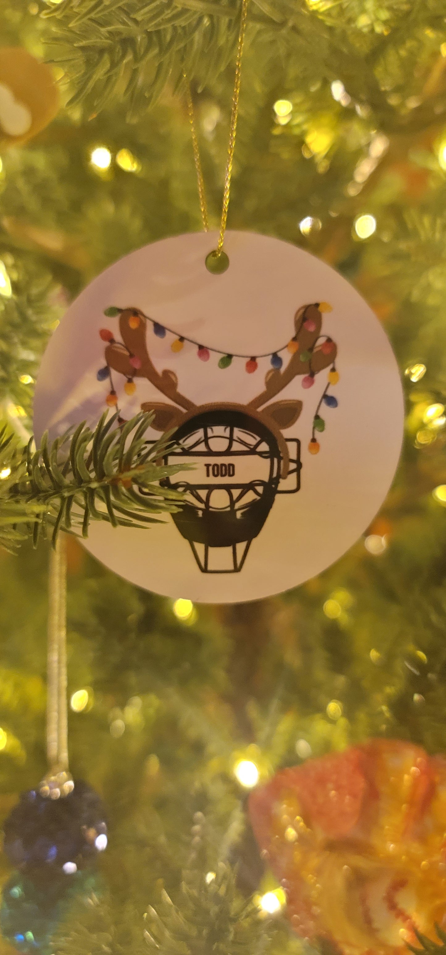The Catching Guy Reindeer Baseball Mask Ornament