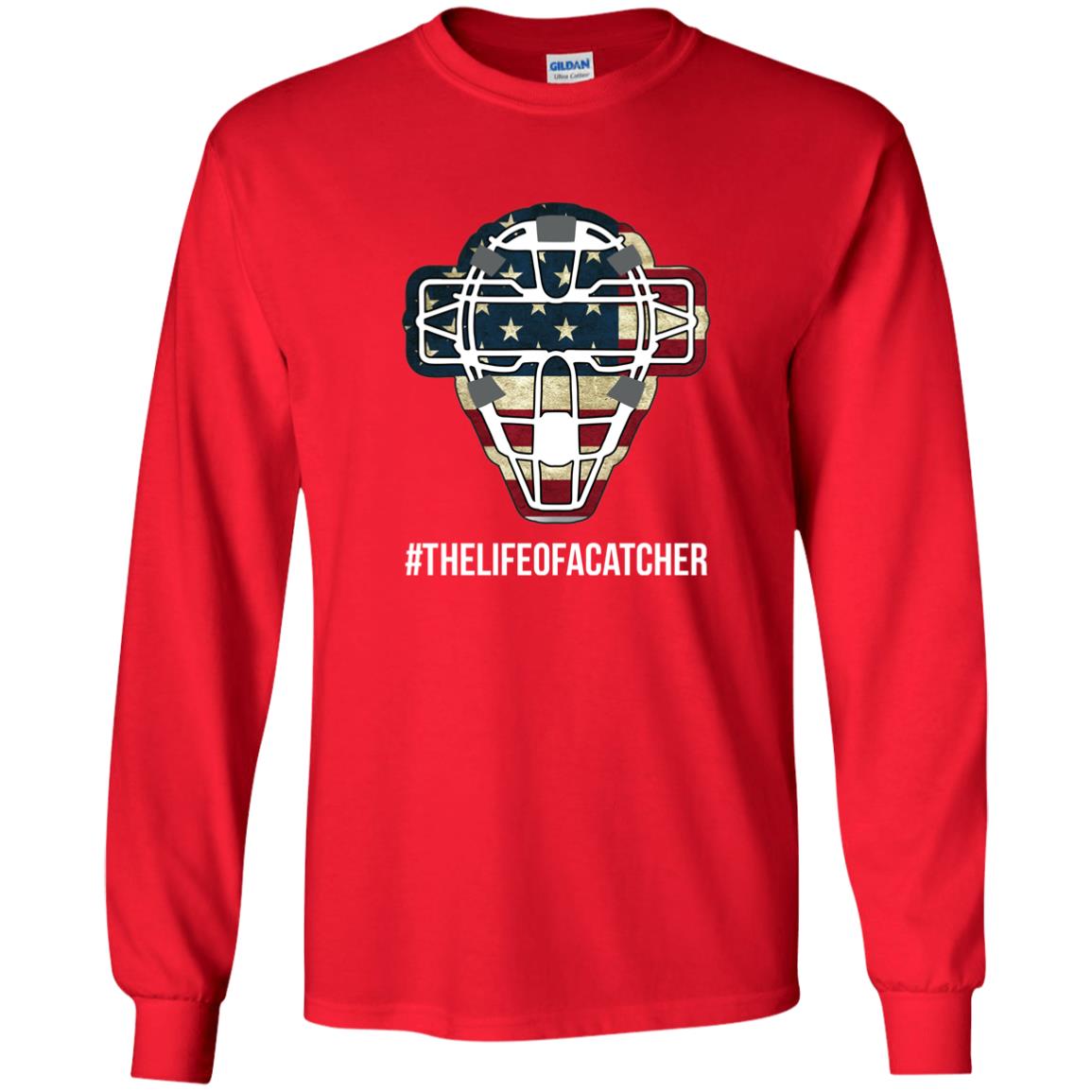 The-Catching-Guy-catcher-logo-long-sleeve-tee-red-flag